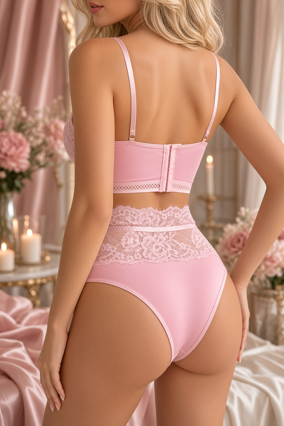 Blush Whisper Lace Set