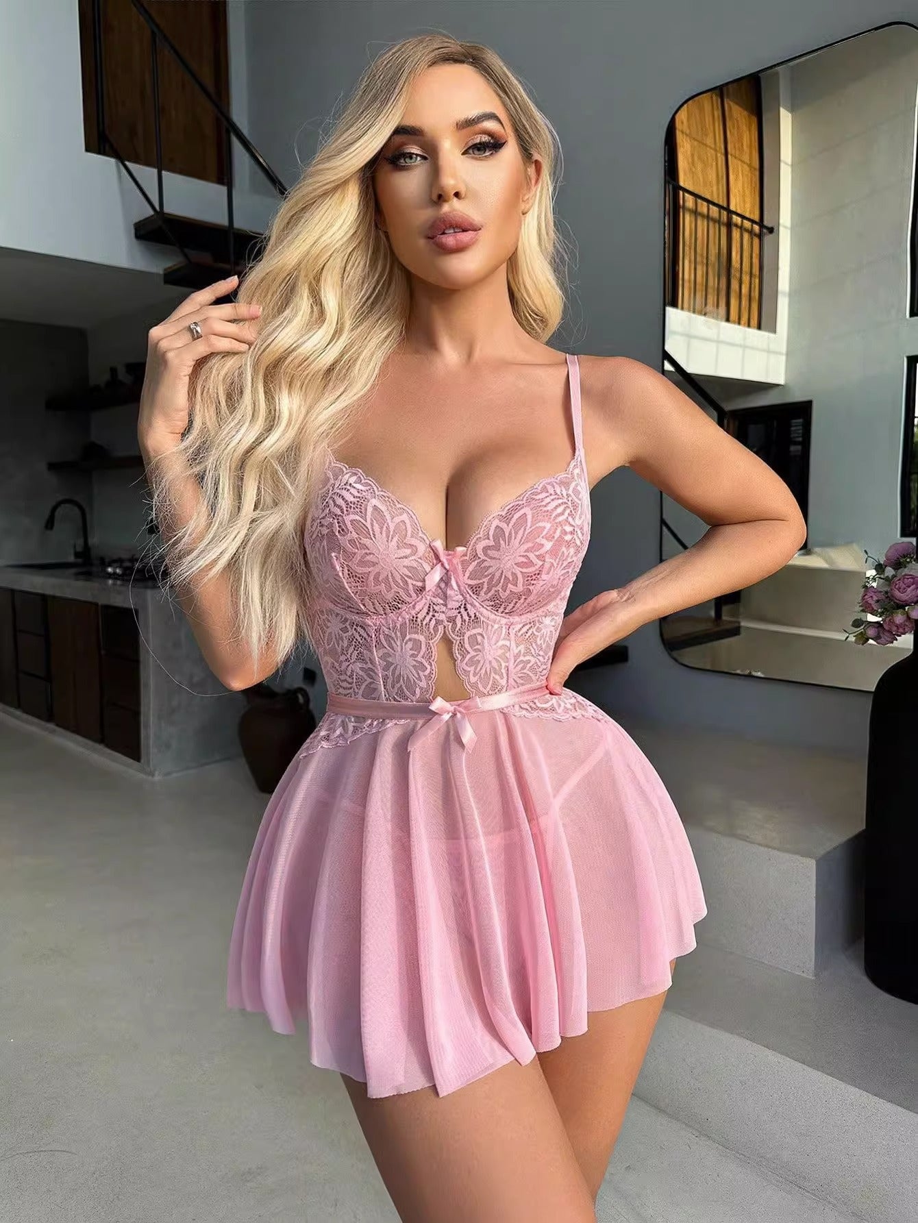 Rose Whisper Babydoll
