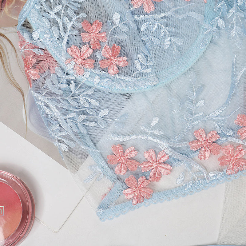 Blue Blossom Lace Set